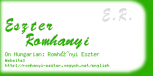 eszter romhanyi business card